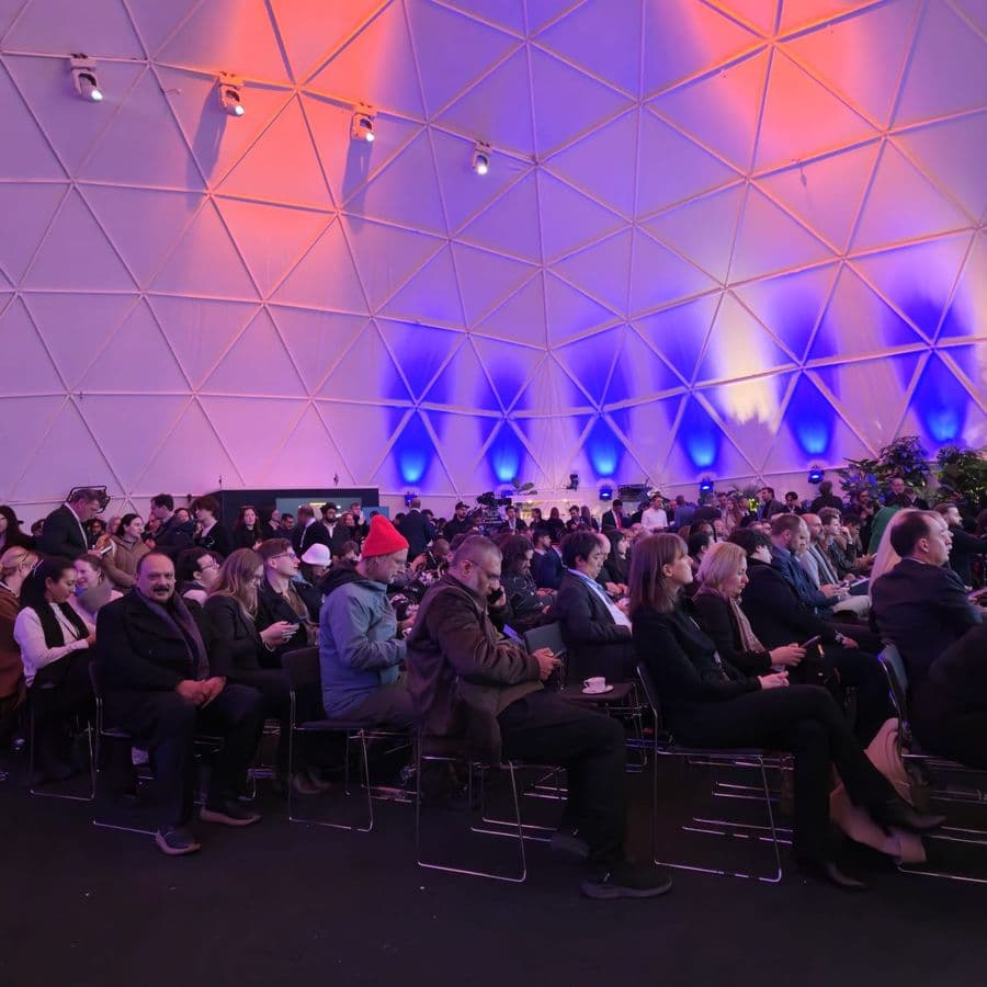 Wide view of the plenary auditorium