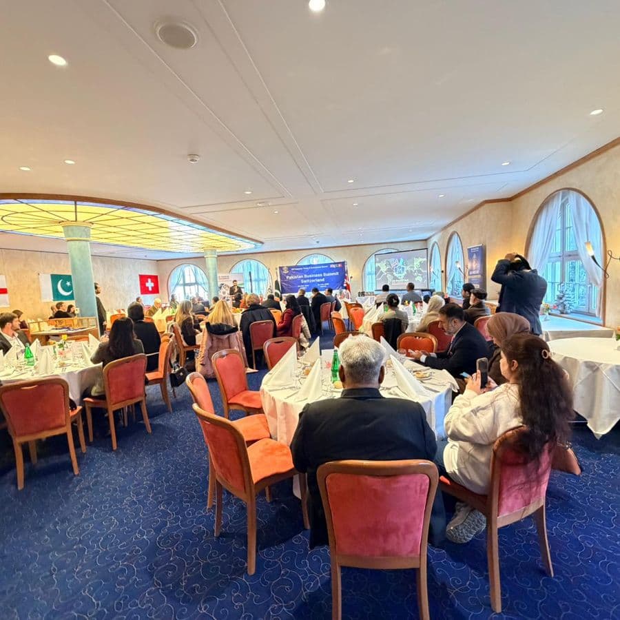 The dining room during the networking lunch