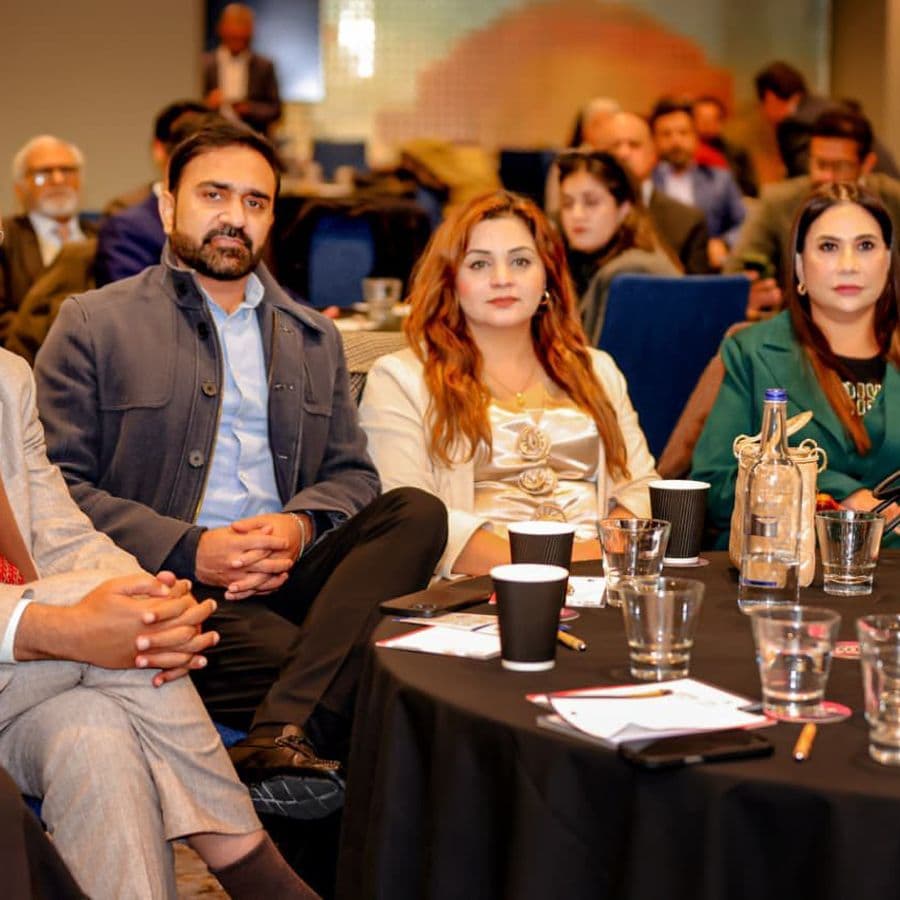 Delegates in conversation